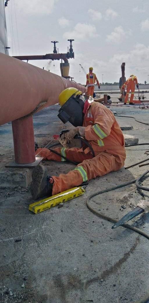 Site welding operation